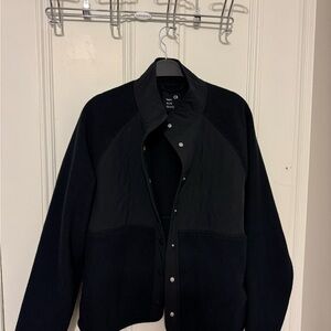 GAP Black Quilted-Style Jacket with Knit Interior